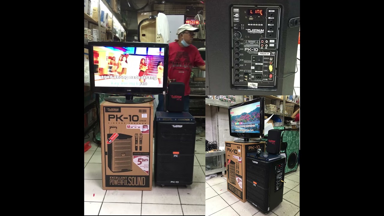 PLATINUM PK10 JUNIOR | PORTABLE ALL IN ONE KARAOKE | 32GB SDCARD | DUAL WIRELESS MIC | 700W SPEAKER
