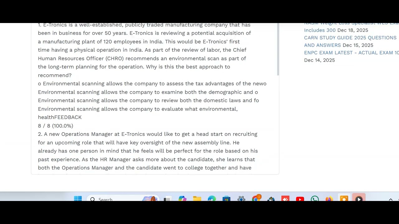 Strategic Human Resource Management and Emerging Issues