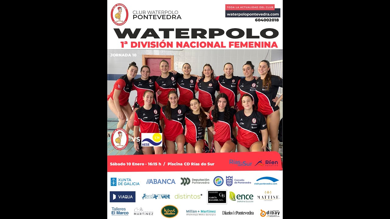 Partido CW Pontevedra - AESE L´Hospitalet - Primera División Nacional Femenina Waterpolo