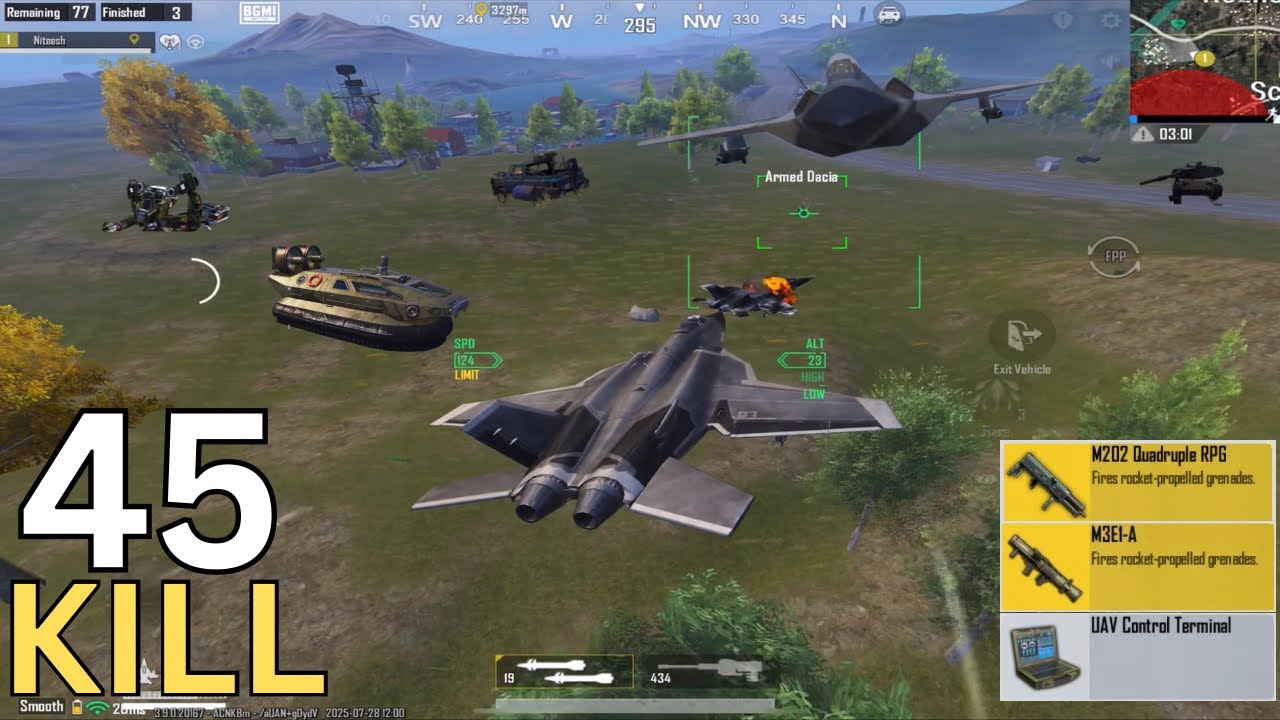 ☠️ Jet + M202 vs Jet & Hovercraft Unbelievable OMG Action💥 | BGMI Payload 3.0 