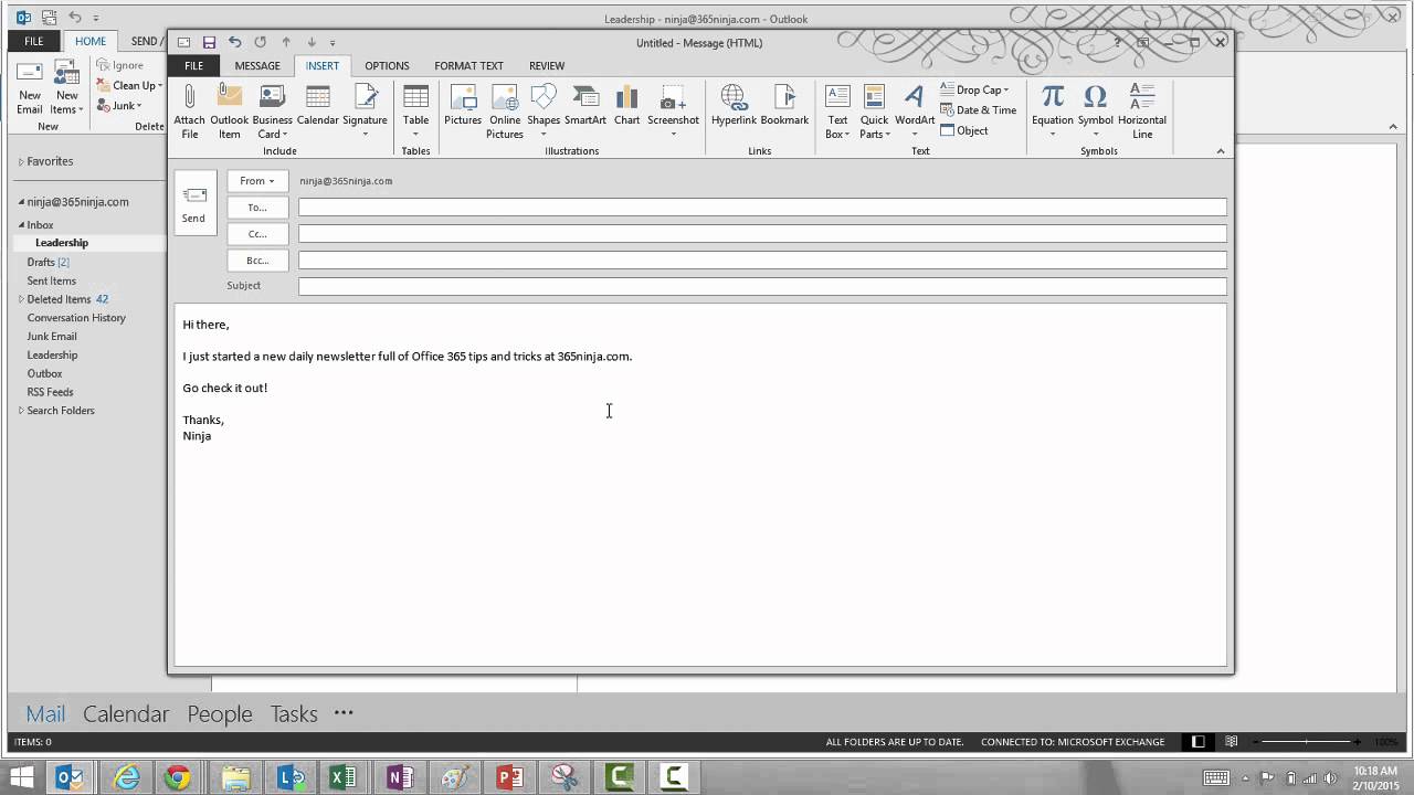 How to Add Hyperlinks to Outlook Email Messages