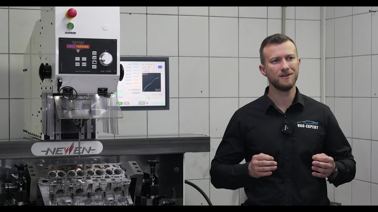 Wytaczanie gniazd zawor&oacute;w nową maszyną Newen