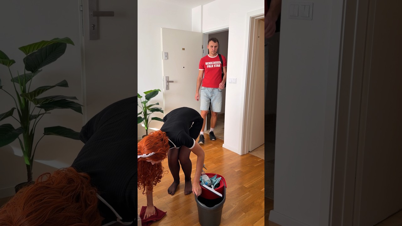 The cleaning lady is different #shorts #funny #twist