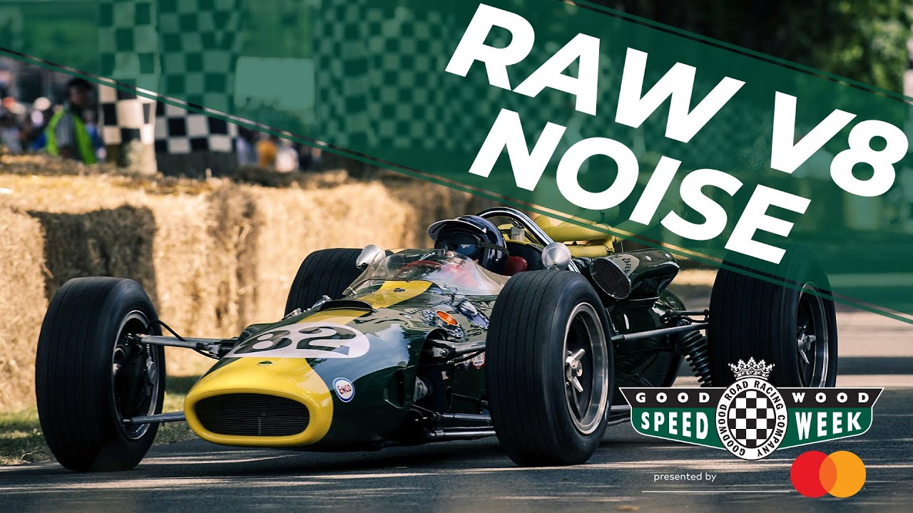 Glorious raw V8 sounds of the Lotus 38 at Goodwood
