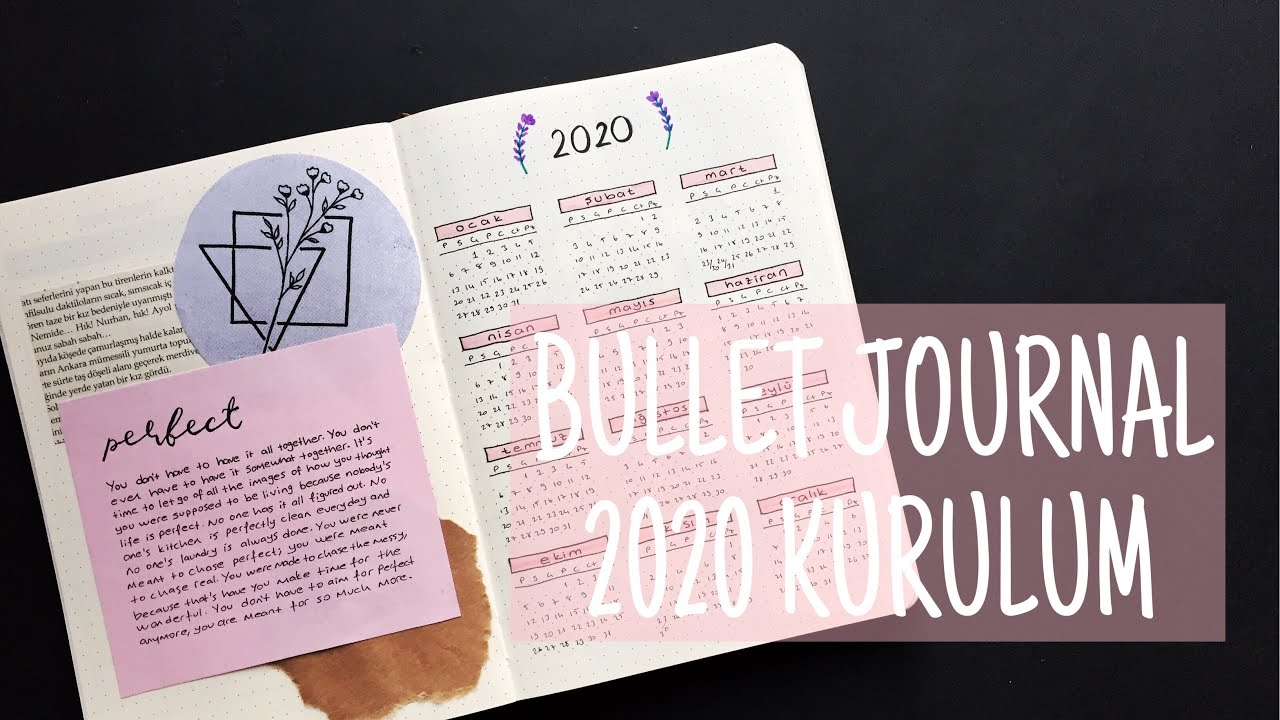 2020 Bullet Journal Kurulum | BUJO SETUP / TÜRKÇE AJANDA YAPIMI