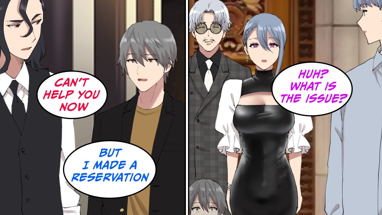 To celebrate a big job, we went to  a high-class restaurant with his coworkers [Manga Dub]