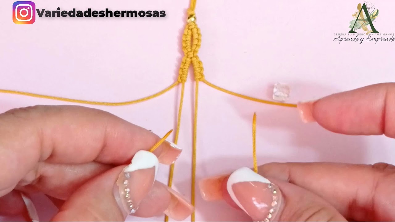 Como hacer pulsera de eslabones nudo alondra fácil