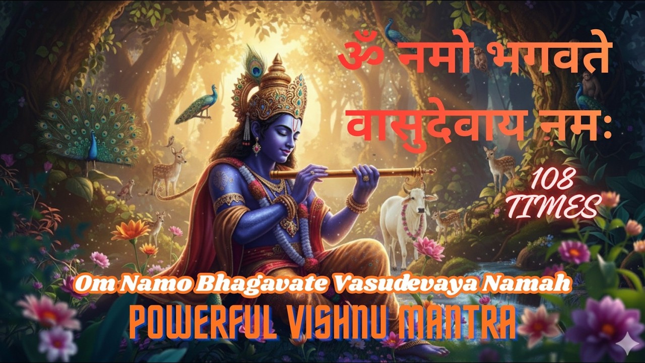 Om Namo Bhagavate Vasudevaya Namah 108 Times | Vishnu Mantra for Healing, Protection & Inner Peace ॐ