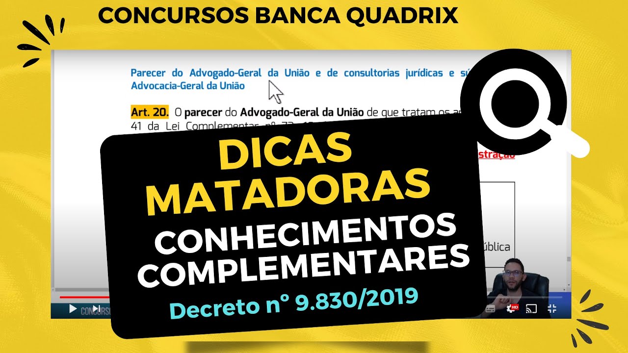 Decreto nº 9.830/2019 | DICAS MATADORAS | BANCA QUADRIX