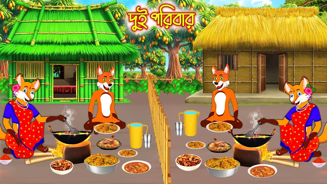 দুই পরীবার | Dui Poribar | Fox Cartoon | Interesting & Comedy stories | Bangla Cartoon Golpo