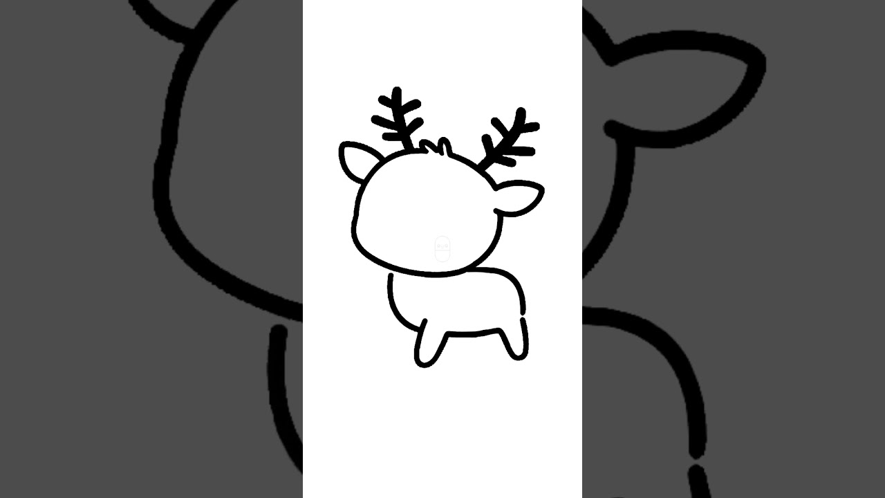 How to Draw a Cute Reindeer 🦌 Easy Short Guide #drawing  #easydrawing