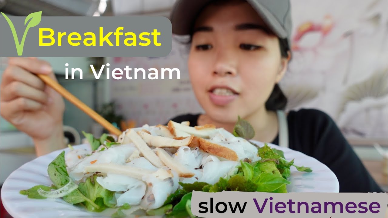 What Vietnamese eat for breakfast (vegan version) | Vlog in NOT so slow Vietnamese