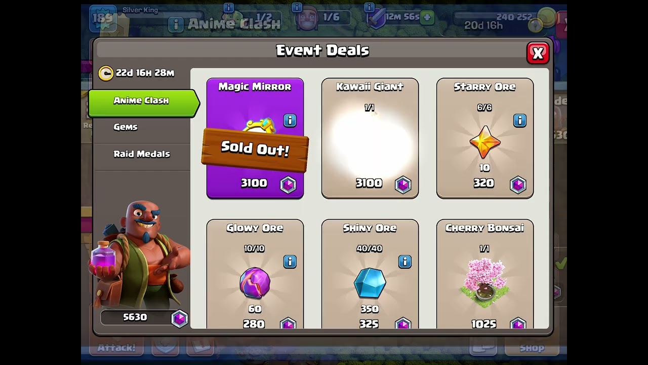 Completed anime medal event in 1 hour. #clashofclans #animeevent