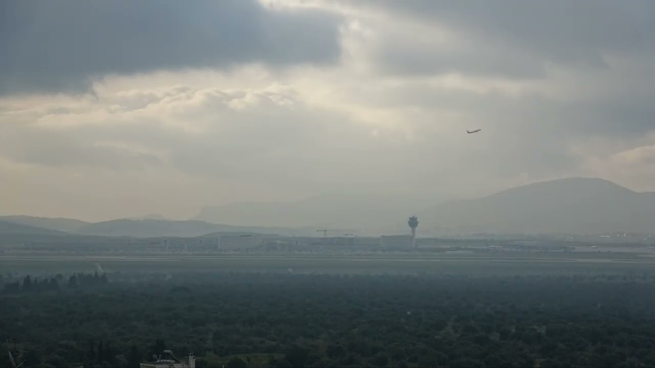 Athens Airport in Weather & Light &ndash; Time-Lapse
