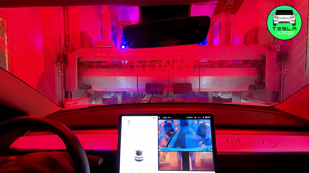 Luna @ best carwash (Auto Waschanlage mit dem Tesla Model 3)