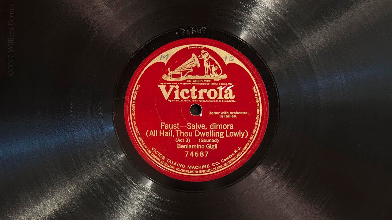 Salve, dimora, FAUST • Beniamino Gigli (EMG Mark IX Gramophone)