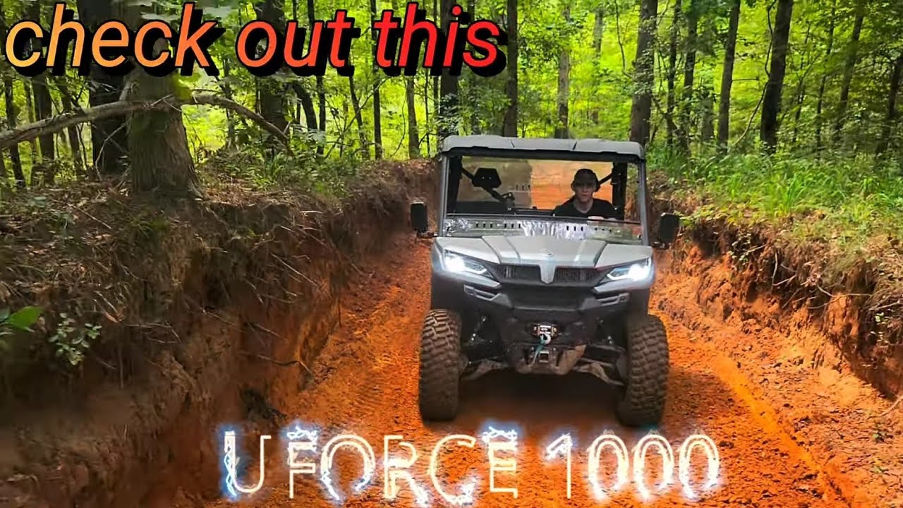 Riding the trails in the Uforce 1000, while watching Honda's send it deep.