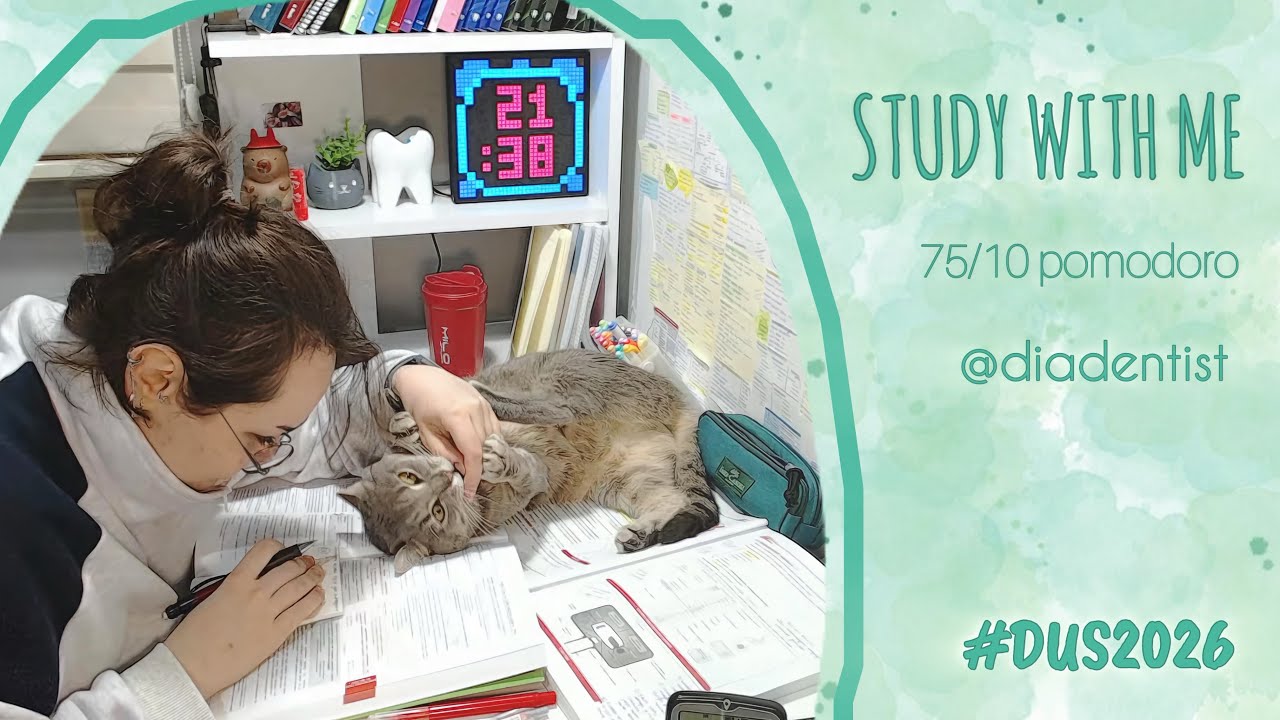 🔴 LIVE | 5-Hour Study with me 📚 | Benimle #dus çalış 🦷 | Fire sounds 🔥 | pomodoro timer 75/10
