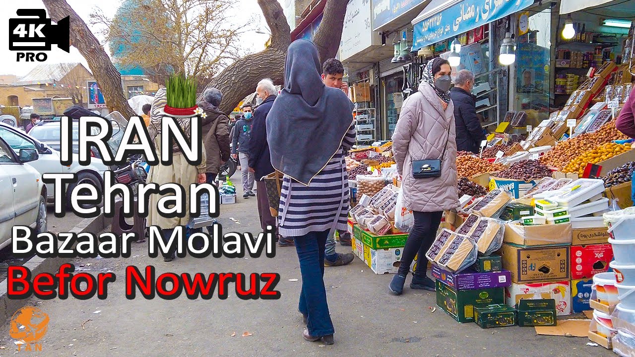 Iran Walking Street Traditional Bazaar Molavi Tehran 2022 iran walk 4k