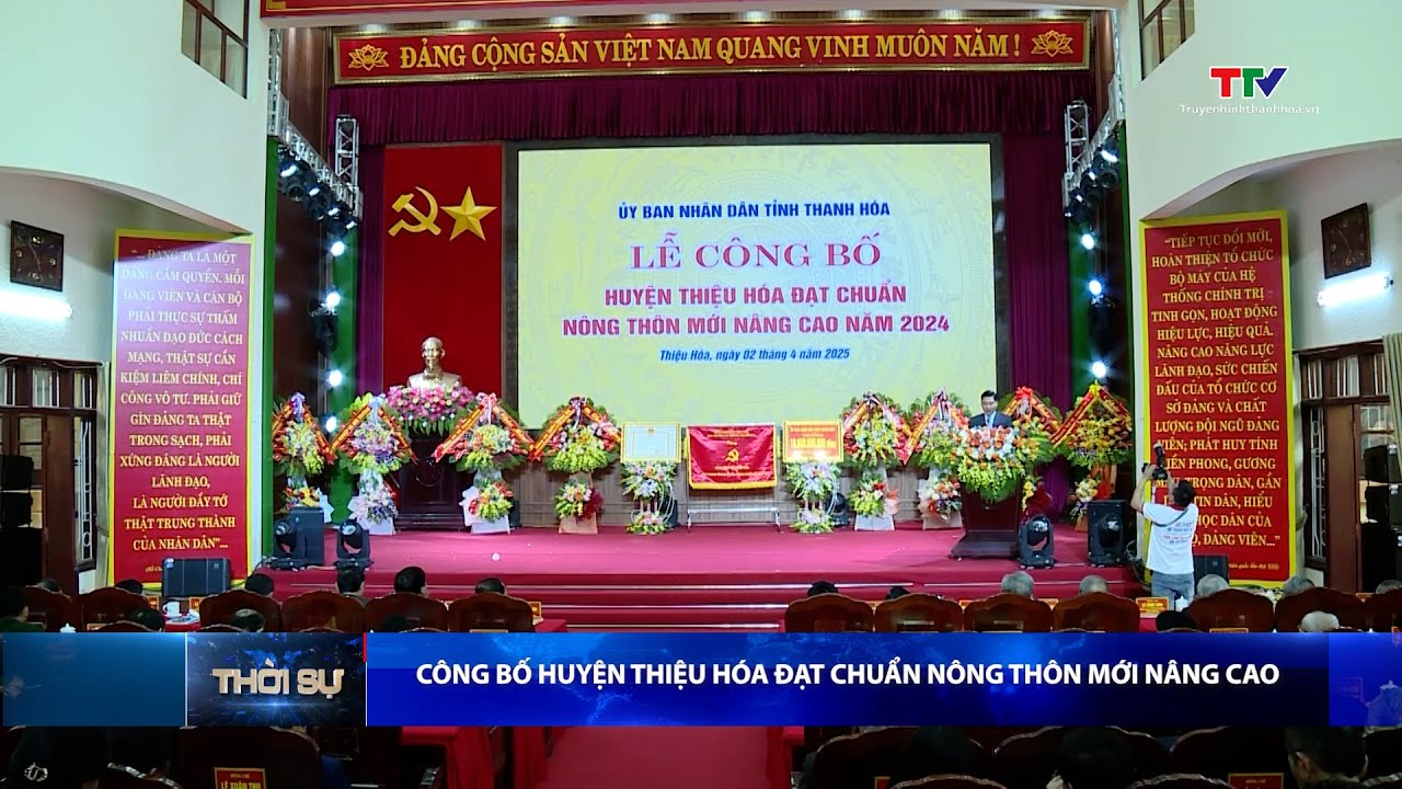 Công bố huyện Thiệu Hóa đạt chuẩn Nông thôn mới nâng cao