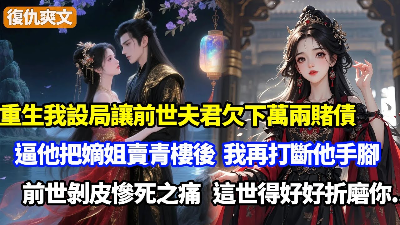 重生我設局讓前世夫君欠下萬兩賭債，逼他把嫡姐賣青樓後，我再打斷他手腳，前世剝皮慘死之痛，這世得好好折磨你