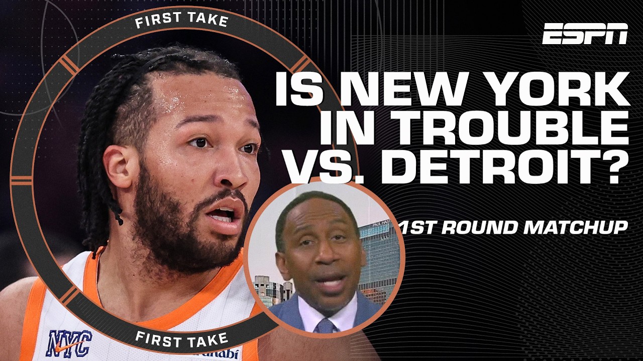'I'M VERY WORRIED' about the Knicks 😅 - Stephen A. on NY's playoff matchup vs. Pistons | First Take
