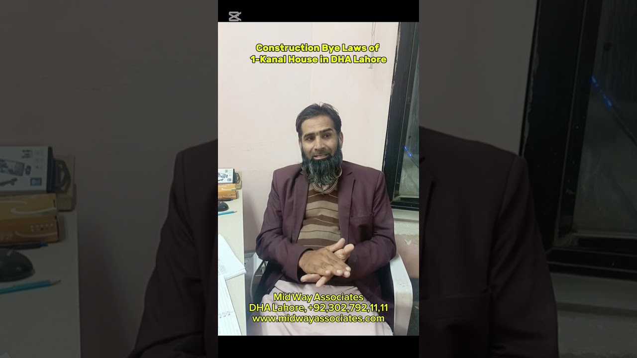 Building Construction Bye Laws of 1 Kanal House in DHA Lahore