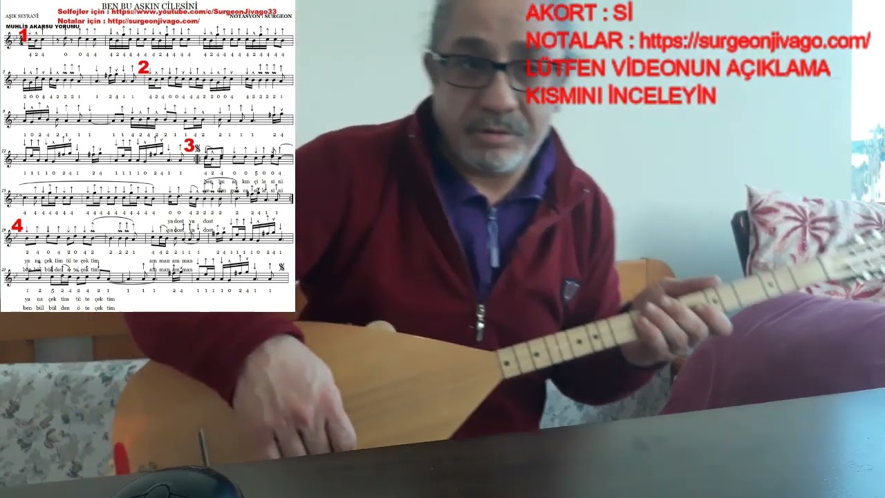 SOLFEJ AŞIK SEYRANİ BEN BU AŞKIN ÇİLESİNİ KISA SAP BAĞLAMA EKLEYEN SURGEON