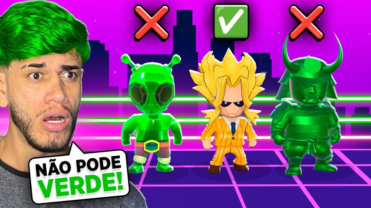 QUEM USAR A COR PROIBIDA, EST&Aacute; FORA DA PARTIDA NO STUMBLE GUYS!