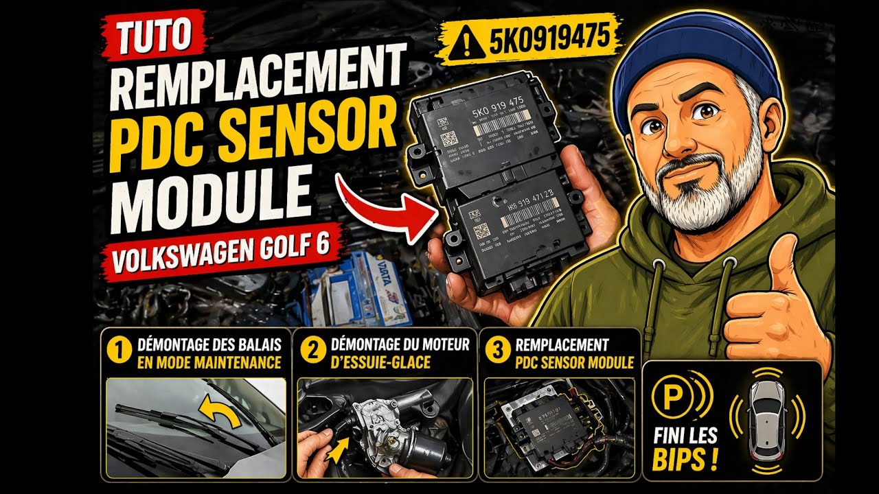 [TUTO] Remplacement PDC sensor module Volkswagen golf6 5K0919475