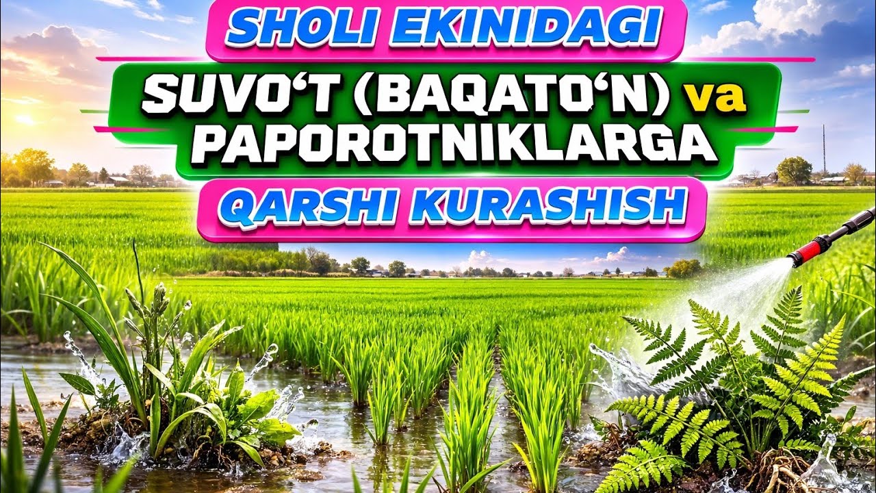 SHOLIDAGI SUVO‘T (BAQATO‘N) va PAPOROTNIK O‘TLARGA QARSHI KURASHISH. 