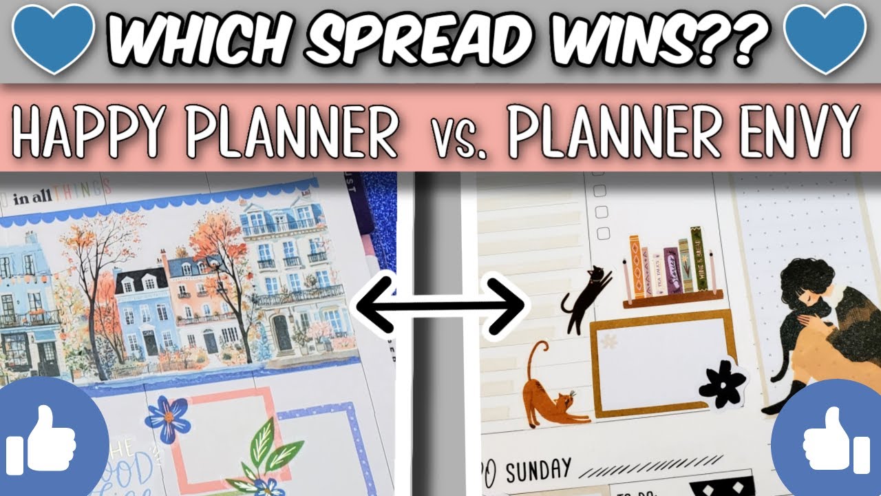 Plan With Me ✨ Happy Planner vs. Planner Envy 💖 JournalSay Sticker Showdown!
