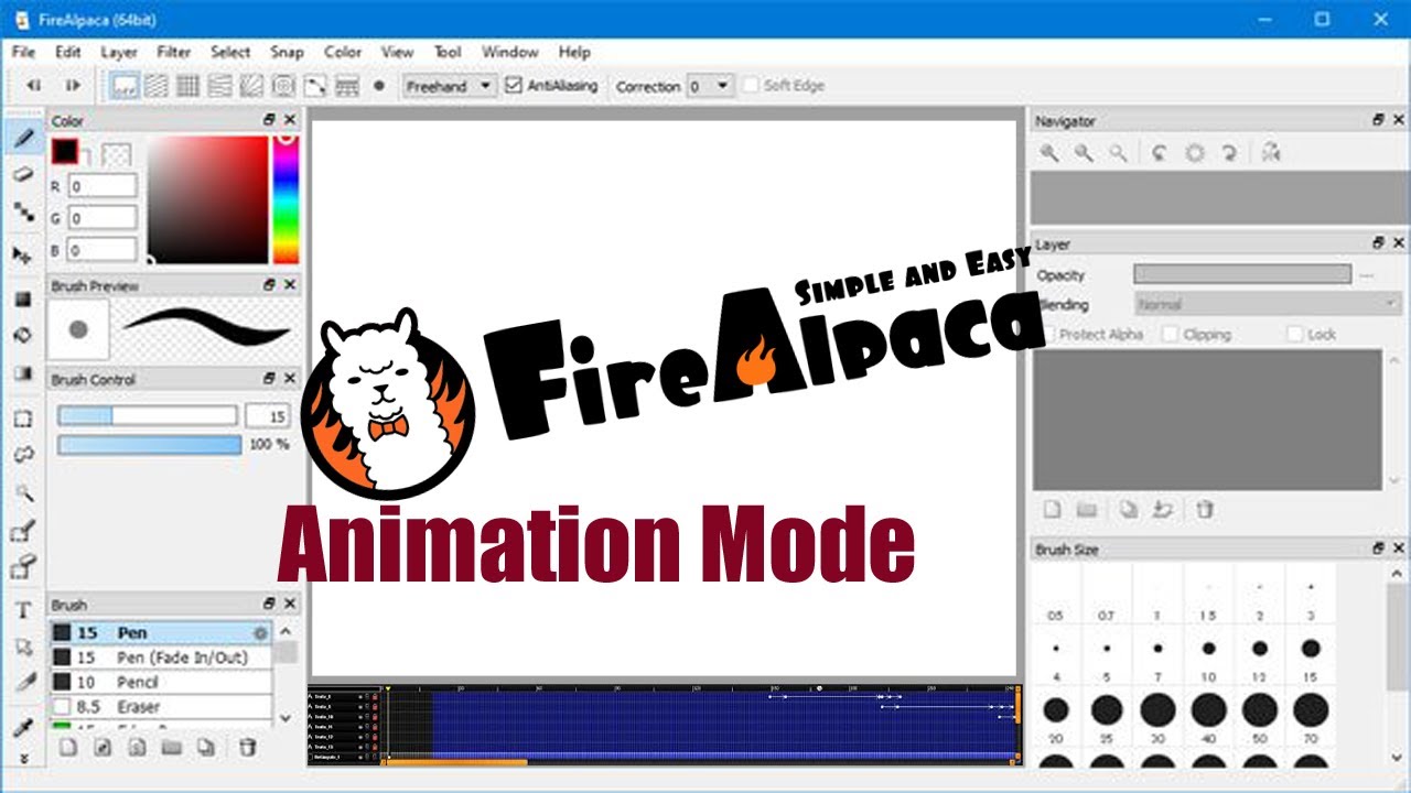 FireAlpaca Modo Anima&ccedil;&atilde;o