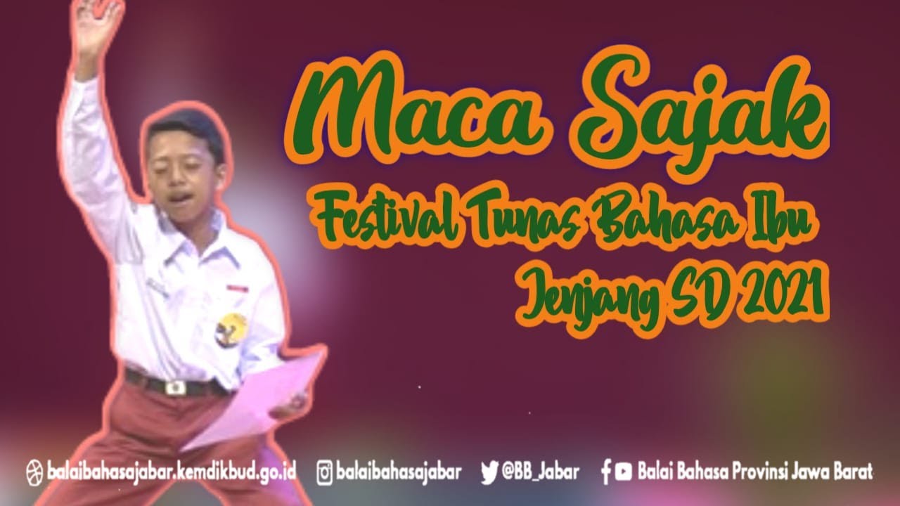 Pemenang 3 Maca Sajak Putra, Festival Tunas BAhasa Ibu Jenjang SD 2021