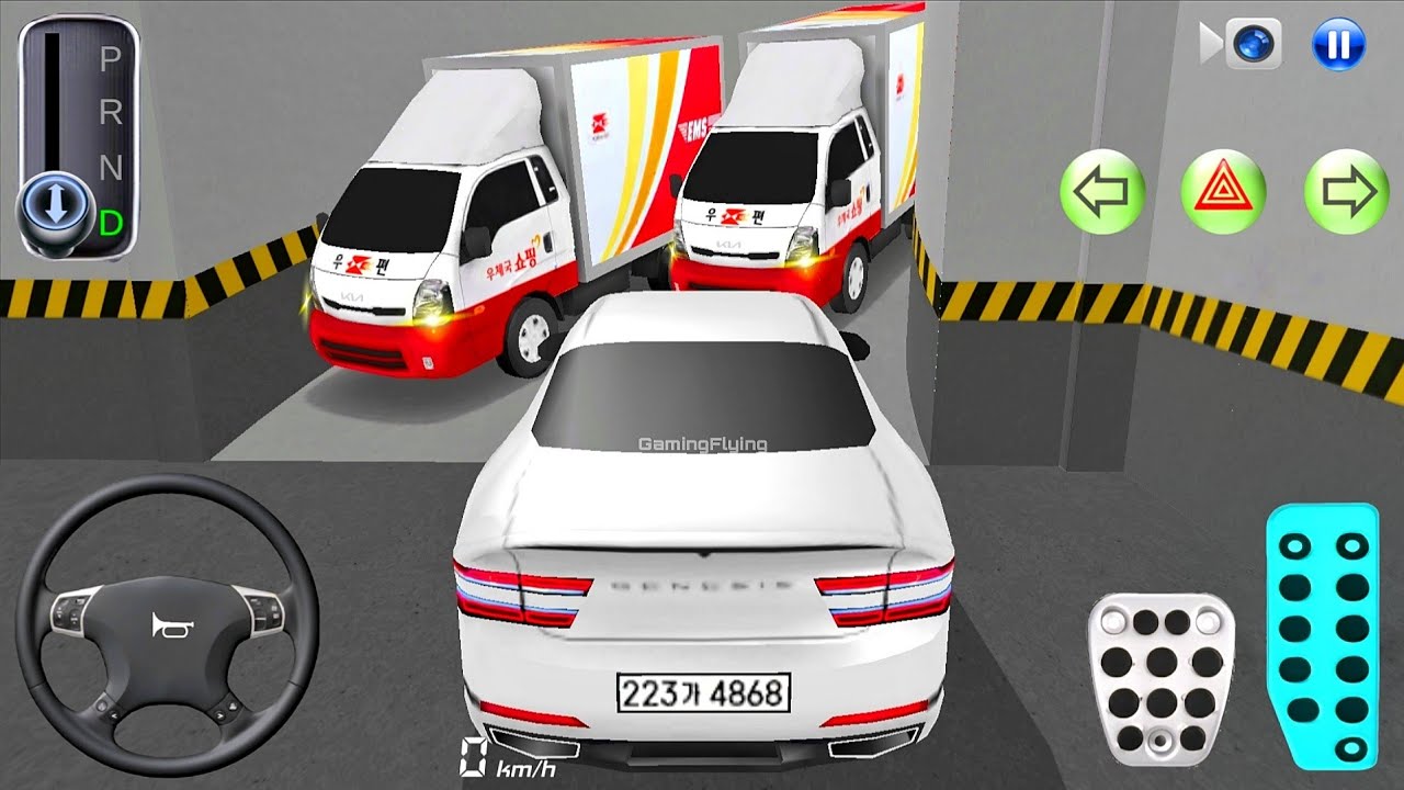 New Genesis car Stuck in Parking Garage - 3D Driving Class 2025 - 3D Driving Class - Car Game