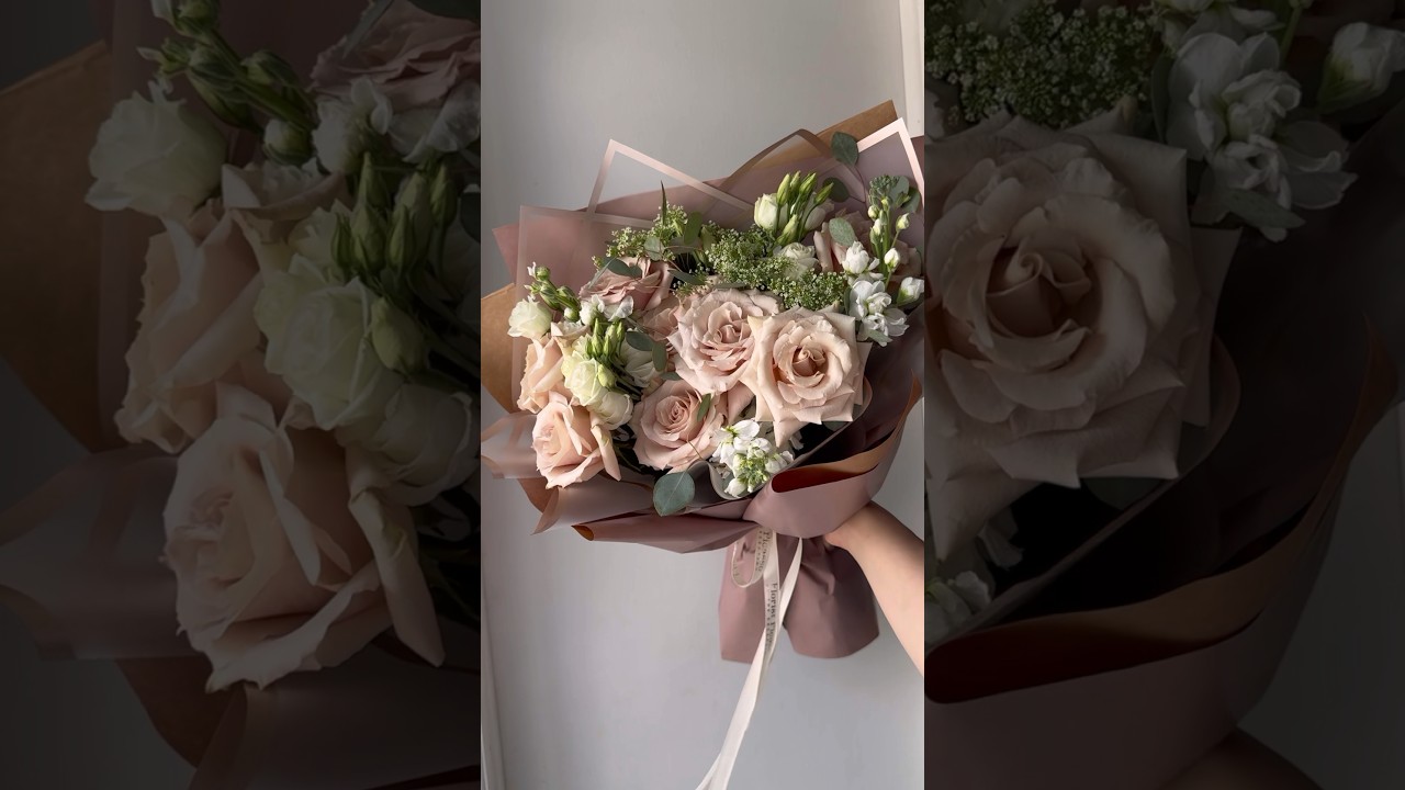 How to wrap a flower bouquet in craft/ kraft paper FLOWER WRAPPING DIY TUTORIAL | EASY TIPS & TRICKS