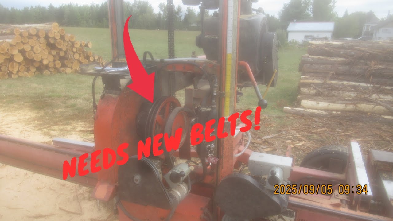 wood mizer LT40 1990 drive belt replacement 2025 09 05