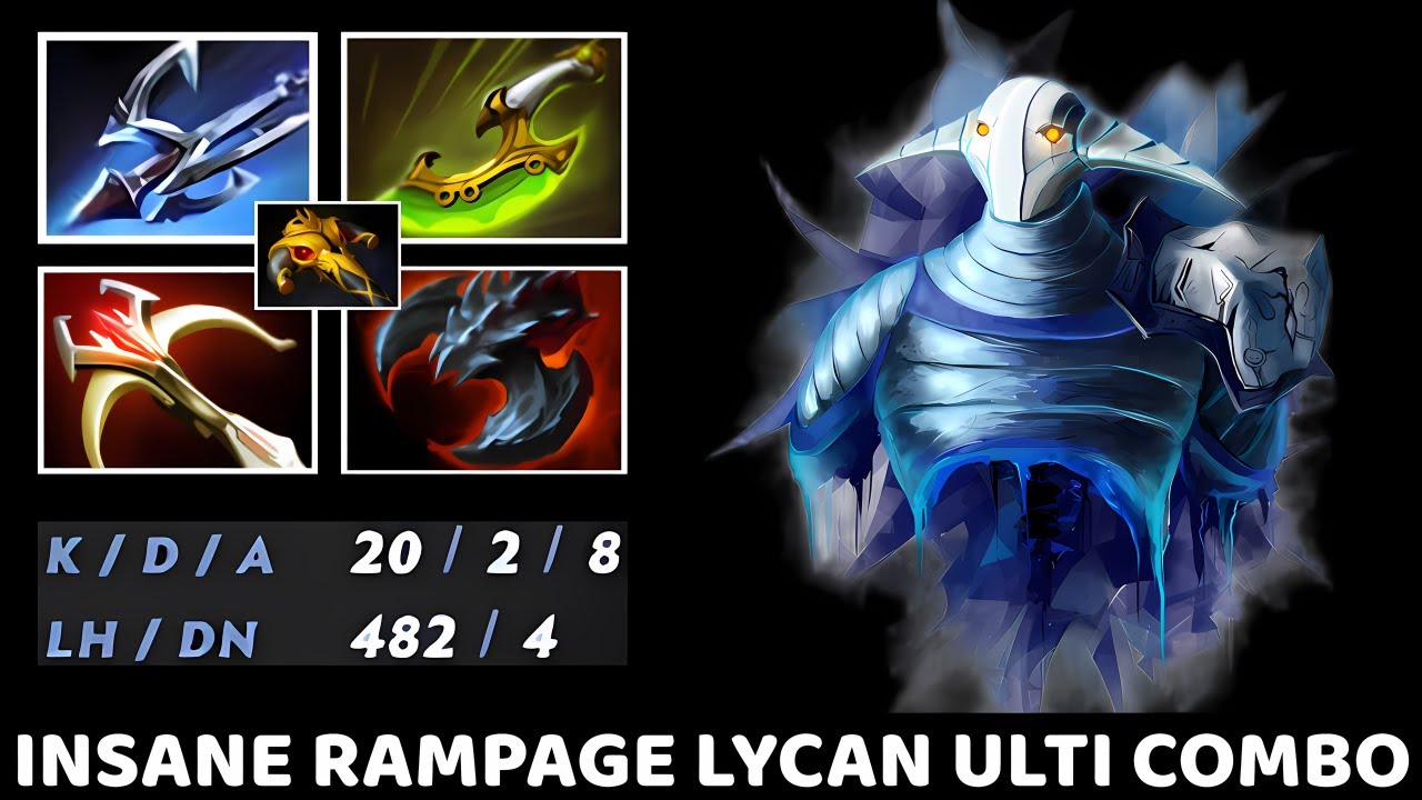 SVEN Insane Rampage Lycan Ulti Combo Unstoppable Play 7.39 Dota 2