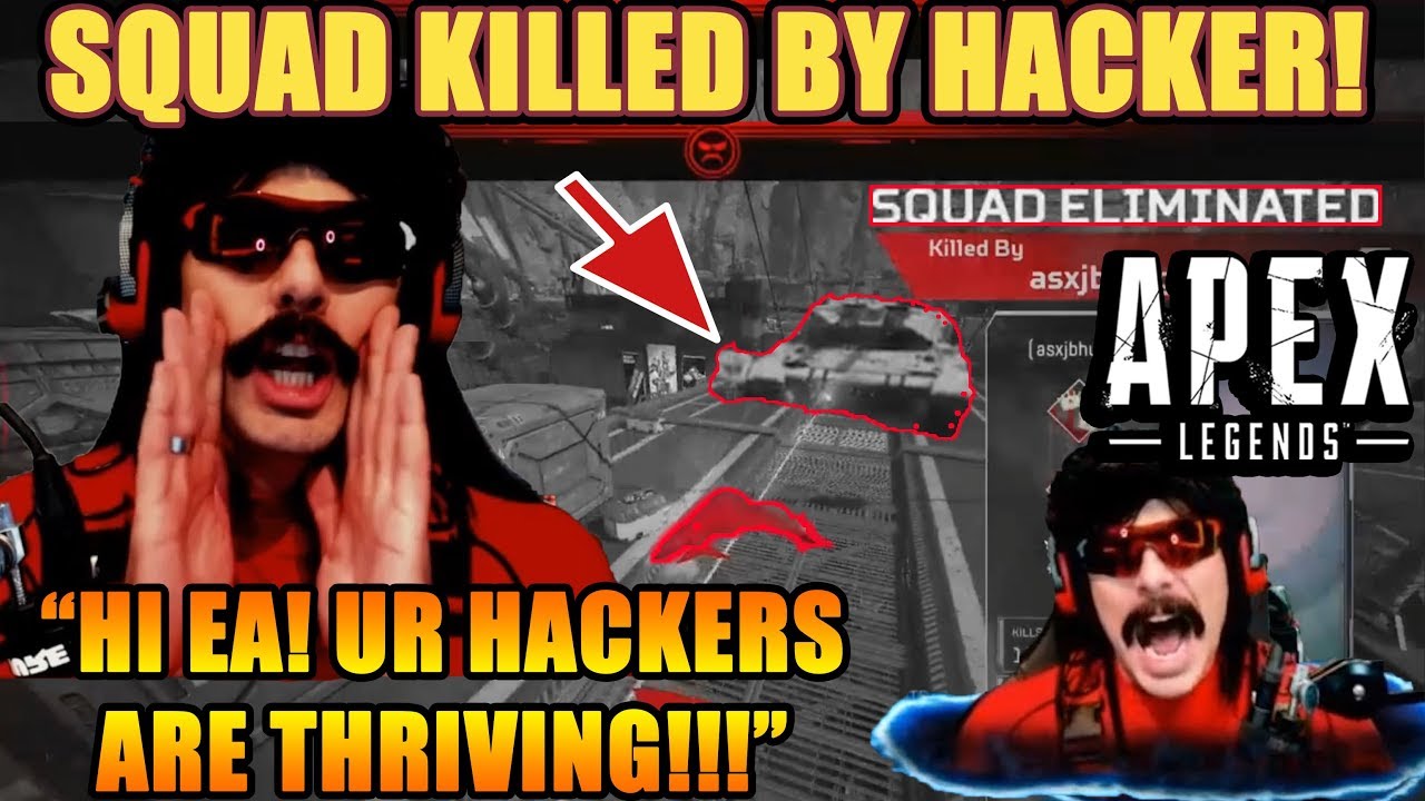 DrDisrespect's ENTIRE SQUAD KILLED BY A HACKER & Sends A MSG To EA & Respawn! - Apex Legends!
