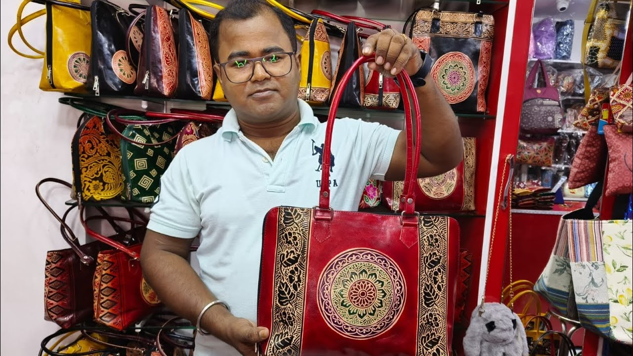Santiniketan Leather Bag 2024 | Handicraft Product | Genuine Leather Bag, 9681175775