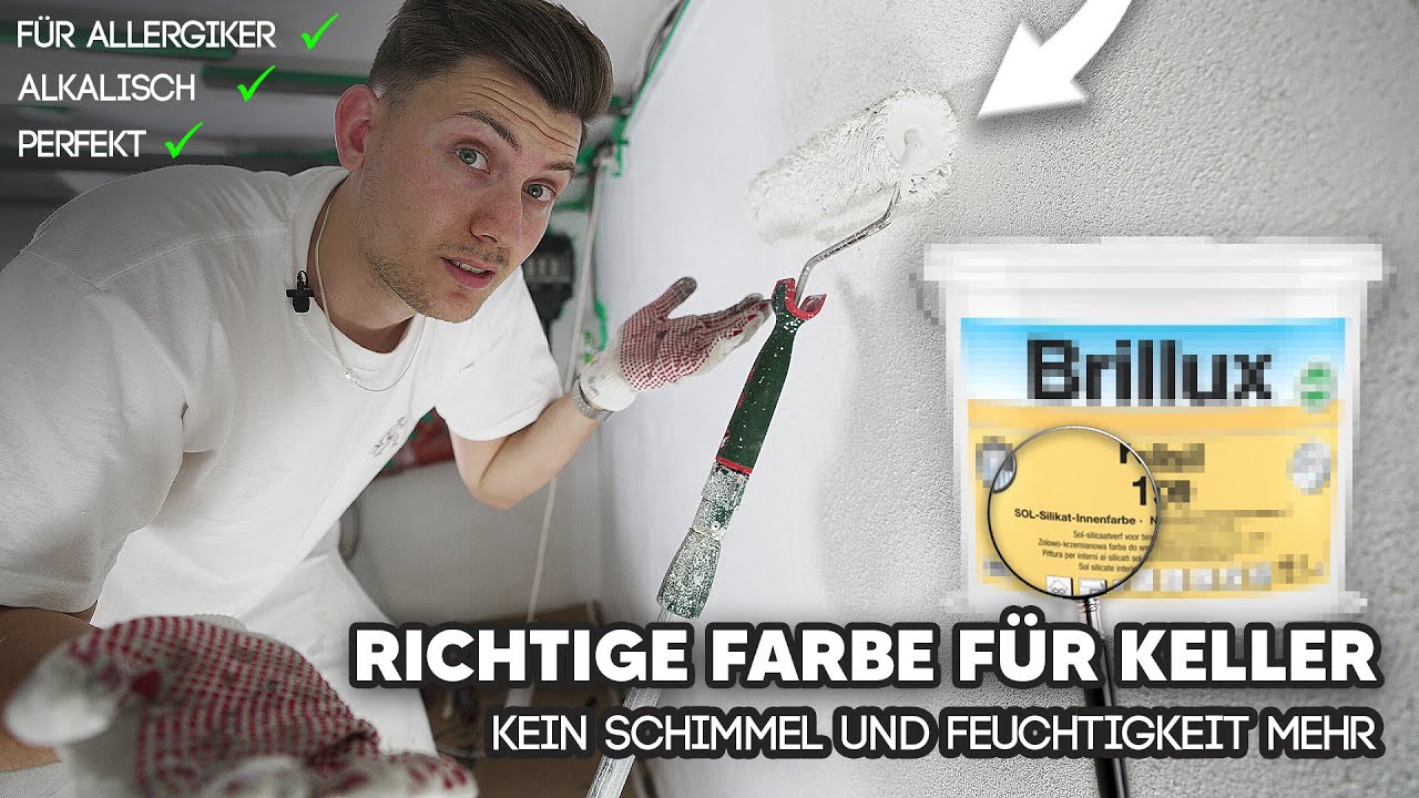 Kein Schimmel mehr durch diese Farbe (Keller richtig streichen) mit Brillux Silikatfarbe