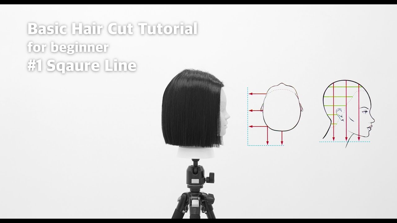 How to Cut a Square Line | Basic Haircut Tutorial | For beginner