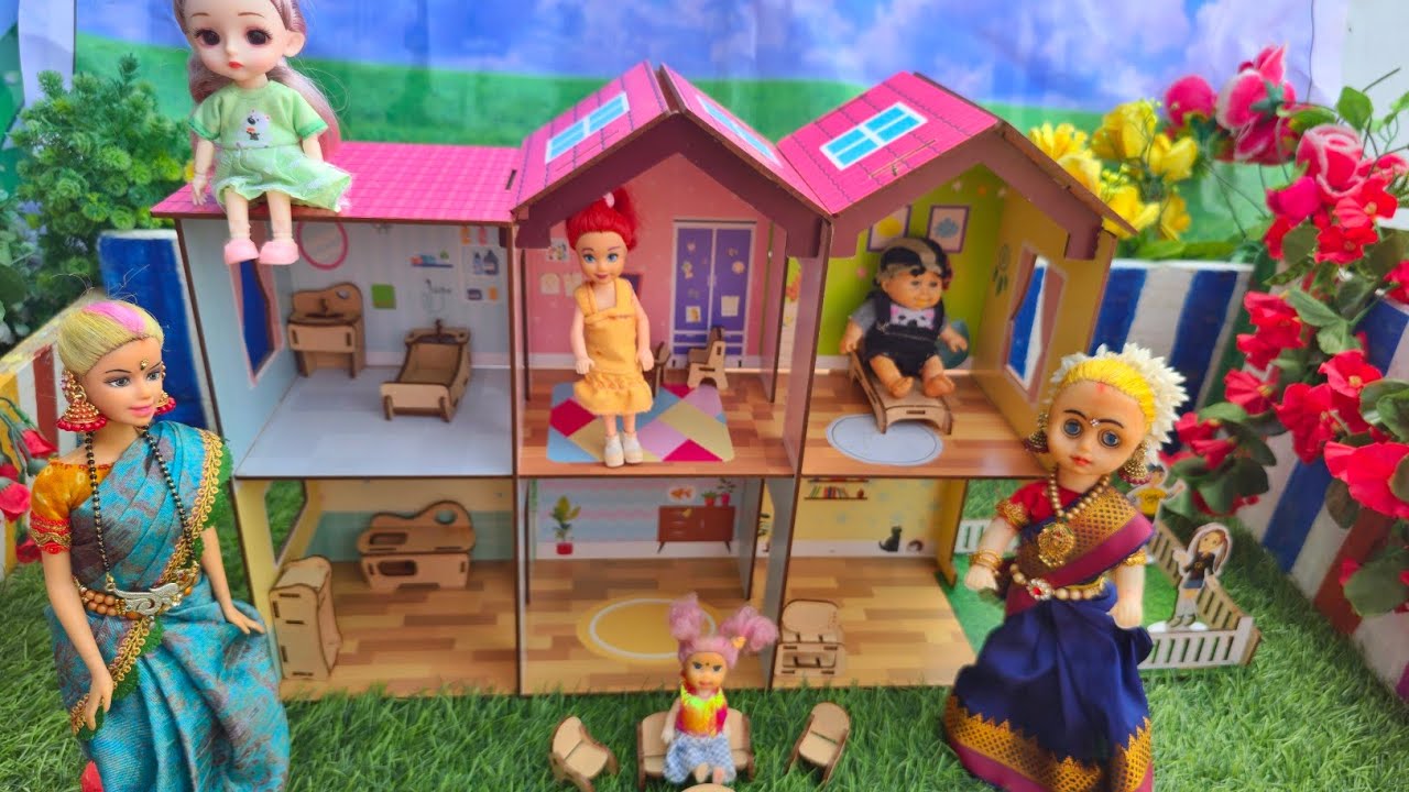 Barbie Doll All Day Routine In Indian Village/Radha Ki Kahani Part -620/Barbie Doll Bedtime Story||
