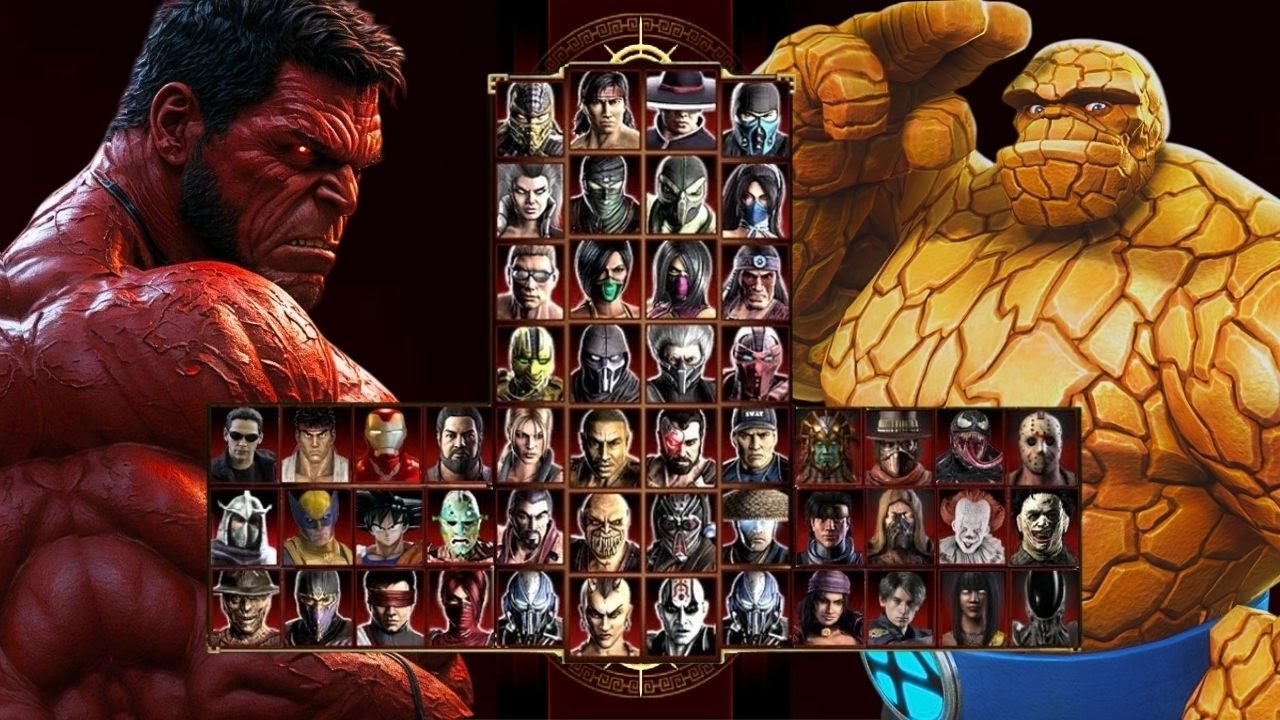 Mortal Kombat 9 - THE THING & RED HULK MARVEL MOD - Expert Tag Ladder - Gameplay @(1080p) 60ᶠᵖˢ ✔