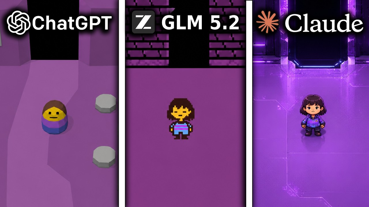 ChatGPT vs GLM 5.2 vs Claude Make Undertale From Scratch
