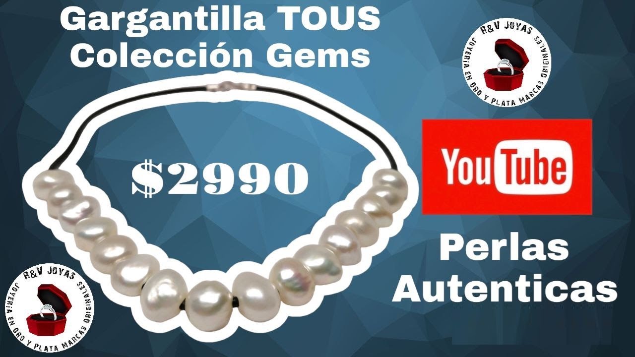 Gargantilla TOUS Colecci&oacute;n Gems Perlas Autenticas Piel Terminales Plata ACEROJOYASMEX y RyV Joyas