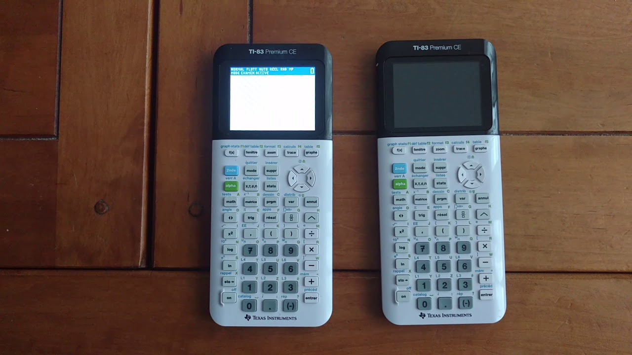 Activer Mode examen et  désactiver  mode examen sous ti 82/83 avec deux calculatrices