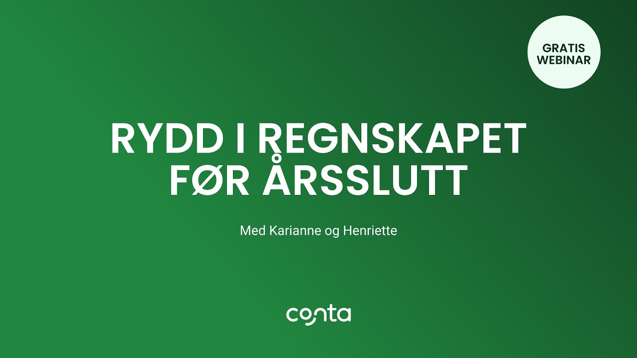 Rydd i regnskapet før årsslutt