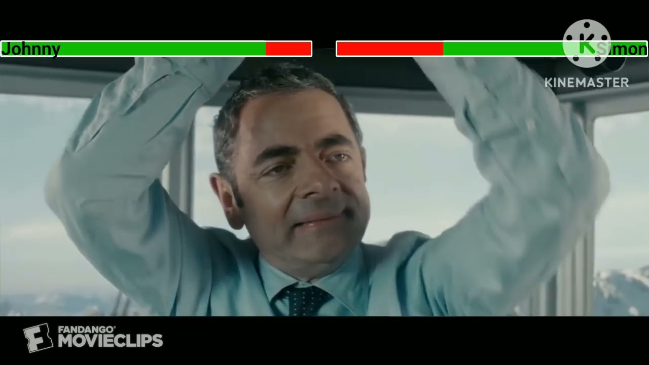Johnny vs Simon with Healthbars video 720p (Johnny English Reborn)