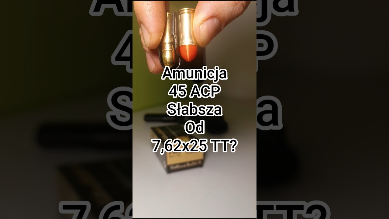 45ACP vs 7,62-25 TT por&oacute;wnanie parametr&oacute;w amunicji. #airsoftcqb #shotgunking #airsoft #experiment